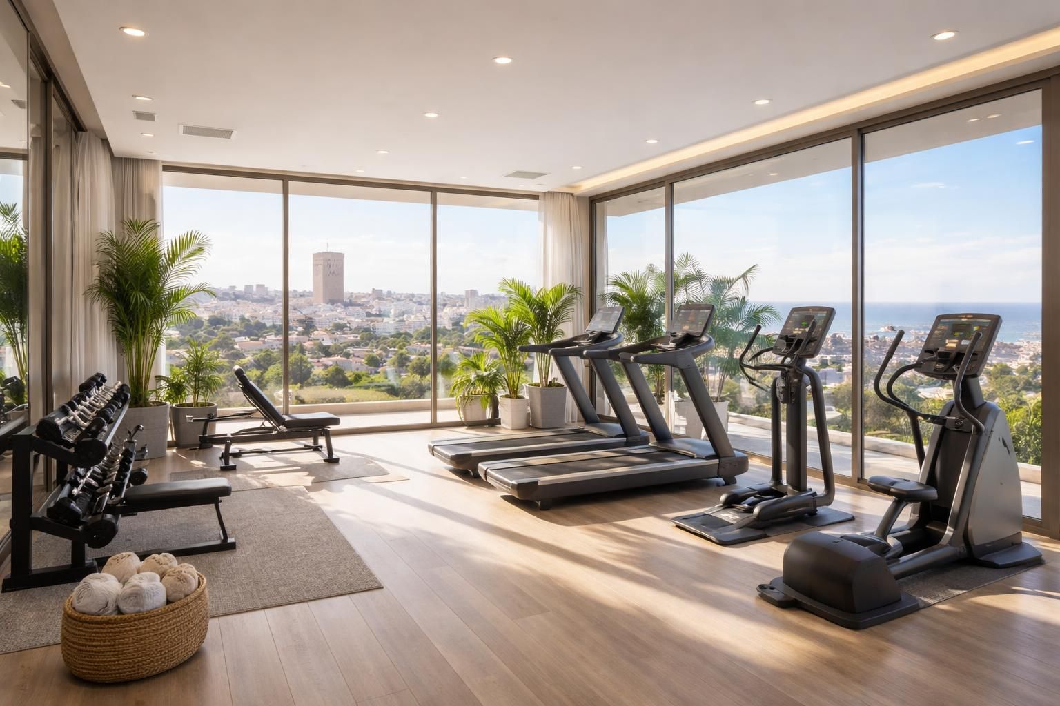 découvrez nos appartements modernes à rabat équipés d'une salle de sport privée, alliant confort et bien-être pour un mode de vie équilibré.